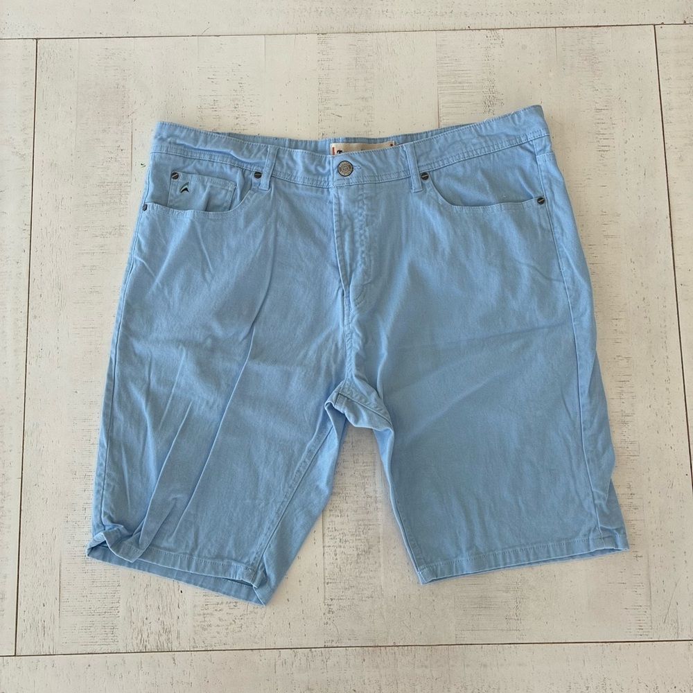 Tailor Vintage Sky Blue Men's Flat Front Shorts